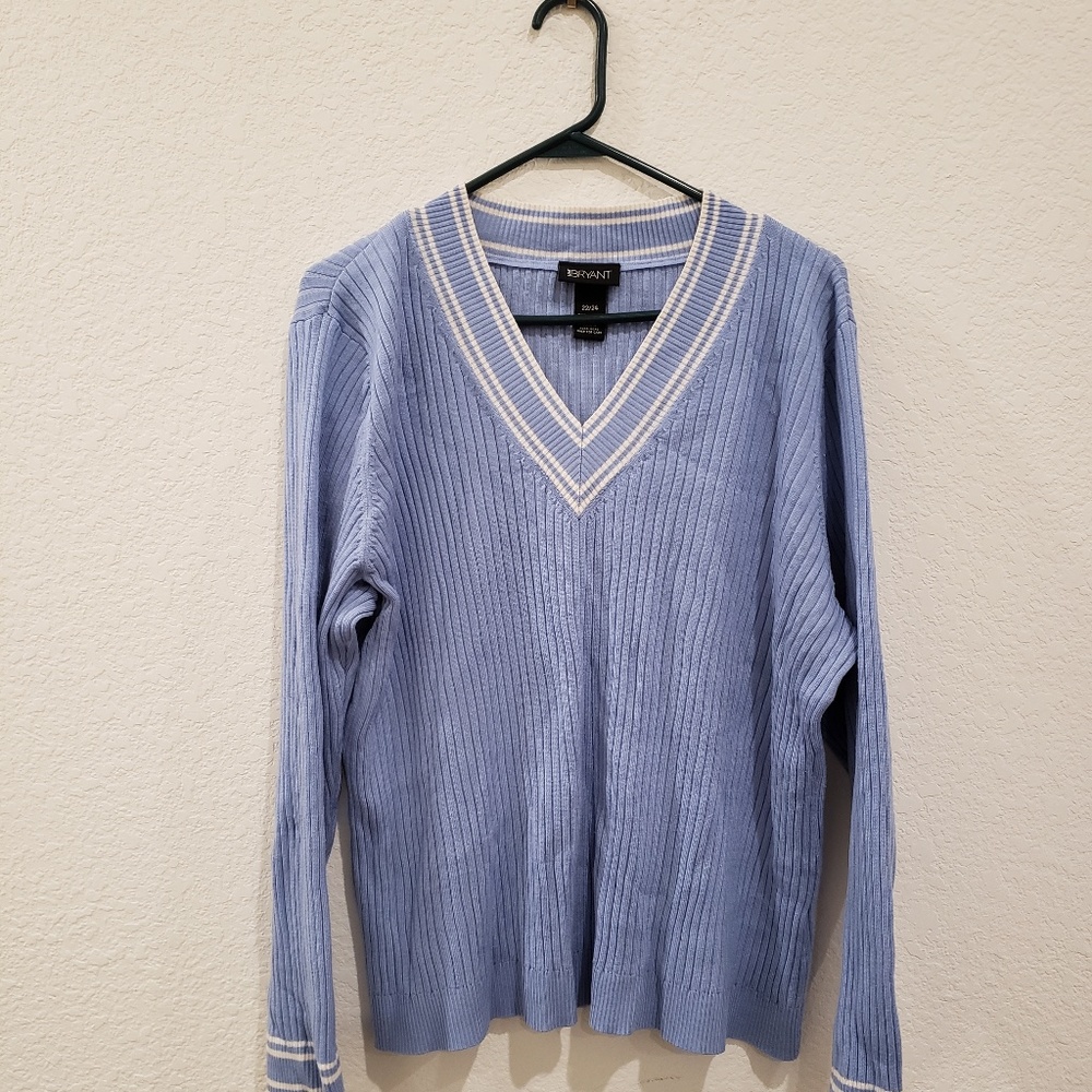 Blue V-Neck Shirt